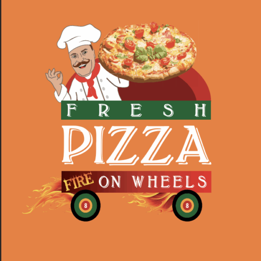 Fresh Pizza on Wheels logo – Wood-Fired Brick Oven Pizza Truck